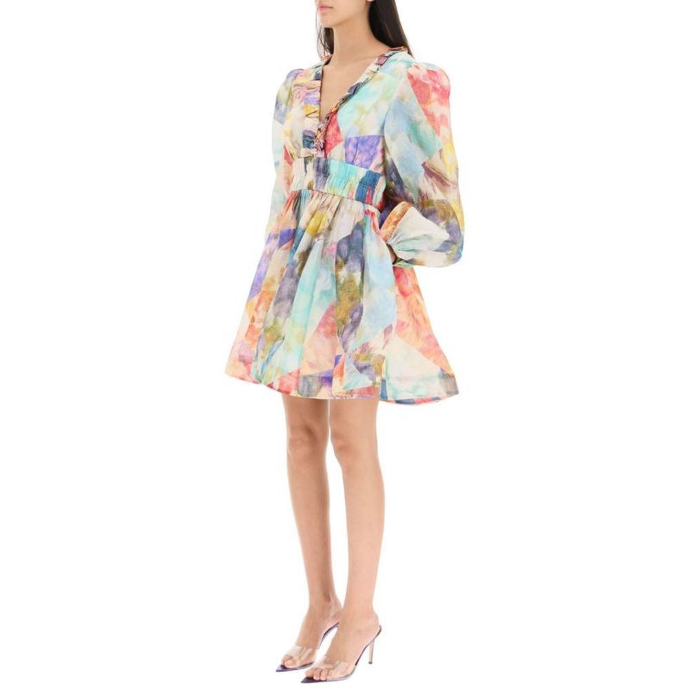 Zimmermann 'High Tide' Linen And Silk Short Dress - Picture 4 of 4